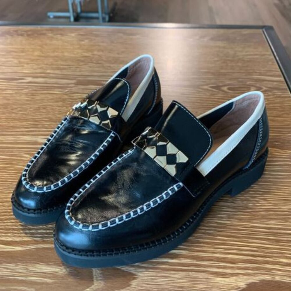 All Black Clip N Stitch Loafer Black Combo